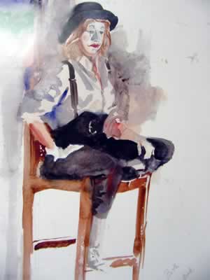 Seated Mime